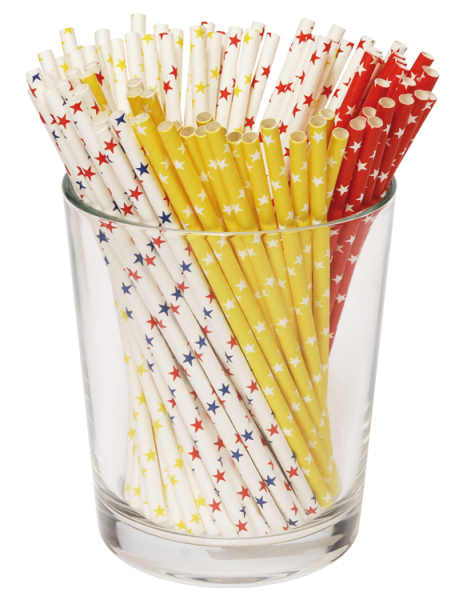 Paper Straws "Stars", 120pcs.