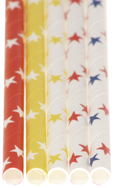 Paper Straws "Stars", 120pcs.