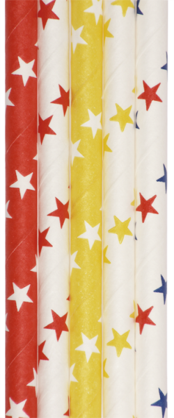 Paper Straws "Stars", 120pcs.