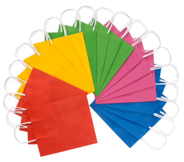 Papiertüte bunt klein, 20 Stück