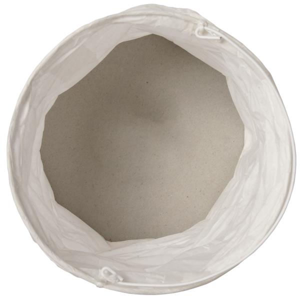 Papierlampions "Zylindrisch - Weiss", 6er Set, 13x20cm