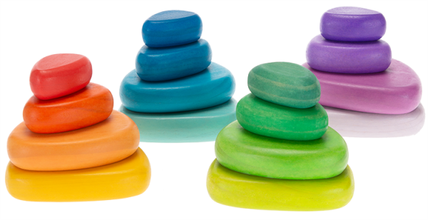 SUNNYSUE - Regenbogen Flußsteine, 16-tlg.