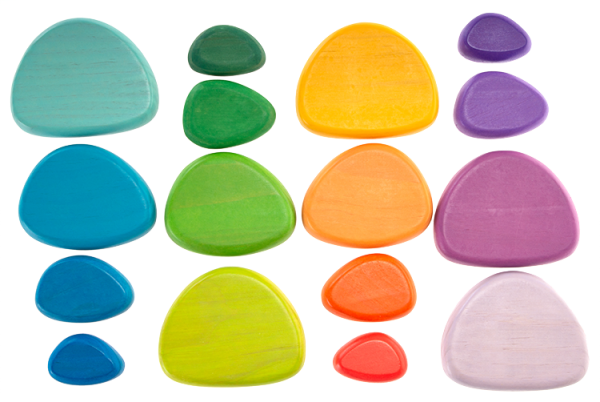 Regenbogen Flußsteine, 16-tlg.