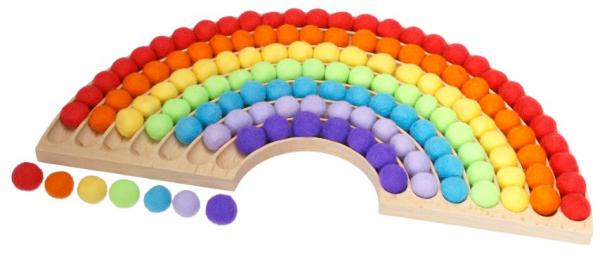 SUNNYSUE - rainbowtablet beechwood with feltballs