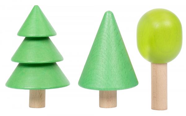 Holzbäumchen, 3er Set