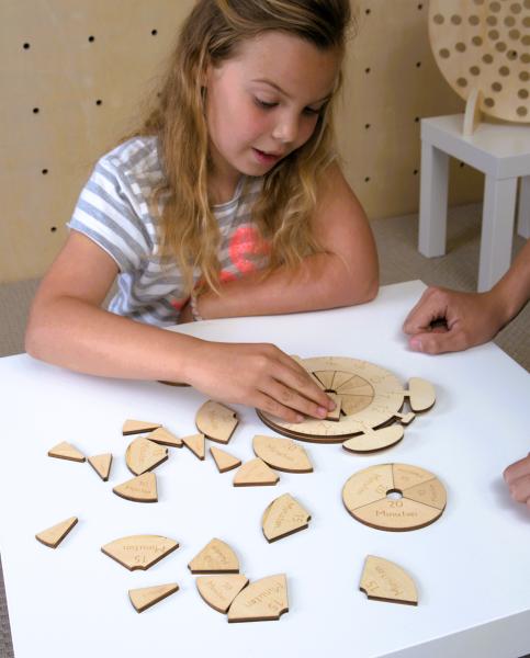 Lernpuzzle Bruchrechnen-Uhr, 28-tlg.