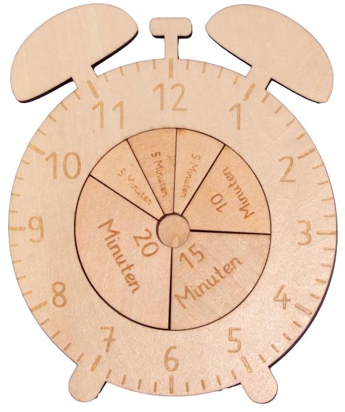 Holz- Bruchrechen-Uhr