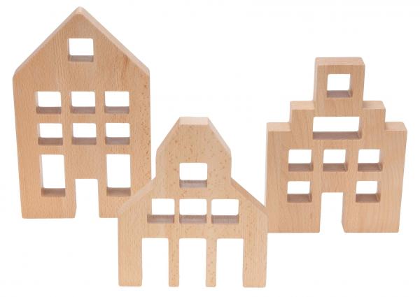 Buche Häuser, 3er Set