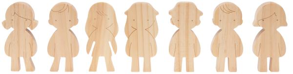 Holzfiguren Kinder, 7er Set