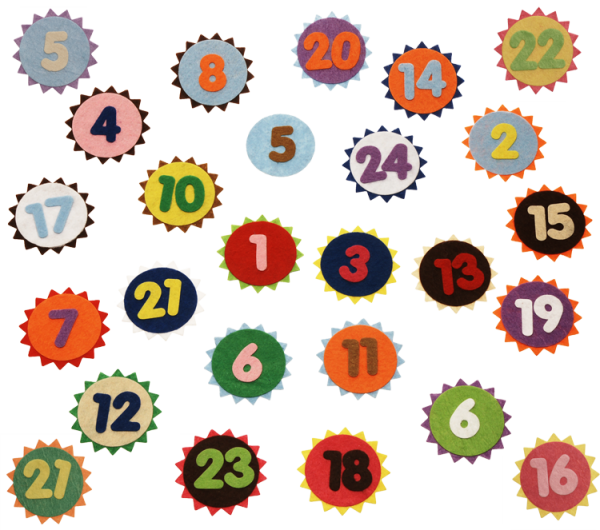 SUNNYSUE - DIY-Filz-Set "Adventskalender", 72tlg