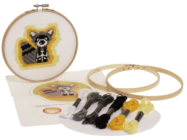 SUNNYSUE - Cross-Stitching Set "Willy The Raccoon", 1pc.