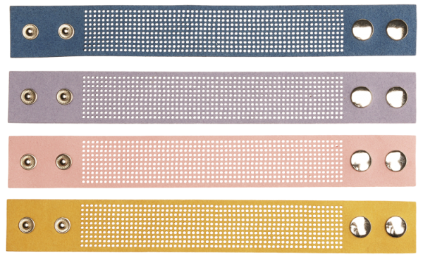 Kunstleder-Armbänder "Individuell", 4er Set