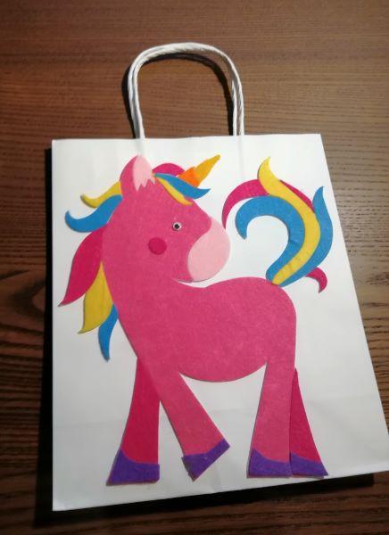 10er Set Selbstklebende Filzapplikationen "Einhorn"