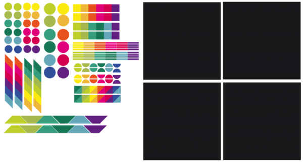 Filzlegespiel  Tangram, 196-tlg