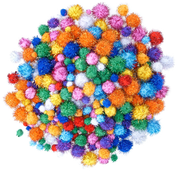 SUNNYSUE - Glitzer Pompons, 400 Stück