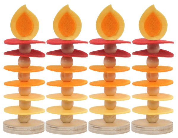 Bastelset Filz-Kerze, 4er Set