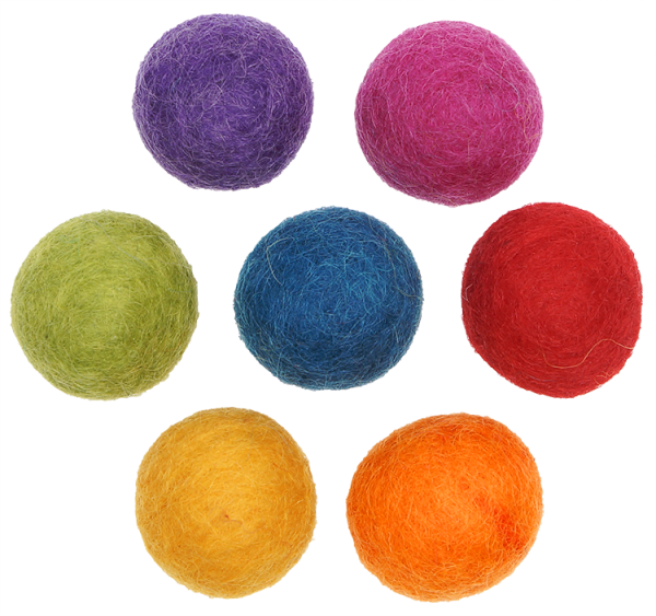 Filzkugeln naturbunt 2cm, 140-tlg