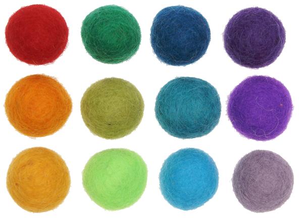 Filzkugeln naturbunt 2cm, 120-tlg