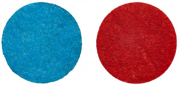 Filz Wendeplättchen rot/blau, 100-tlg.