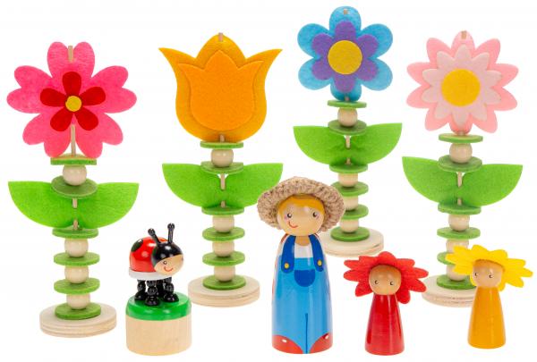 Bastelset Filzblumen, 4er Set