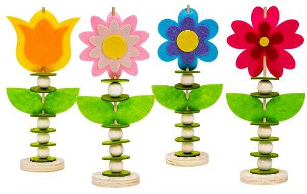 Filzblumen Bastelset
