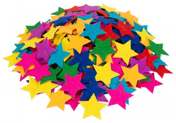Felt stars rainbow 304 pcs.