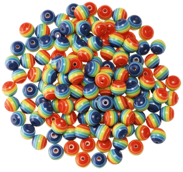 SUNNYSUE - Kunstharzperlen "Regenbogen", 100g