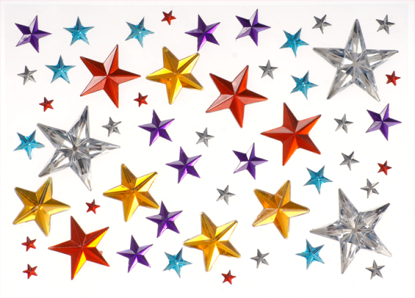SUNNYSUE - Glitzersteine zum Aufkleben "Sternchen", 50tlg.