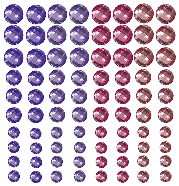 SUNNYSUE - Selbstklebende Schmucksteine "Violetta" 80tlg.