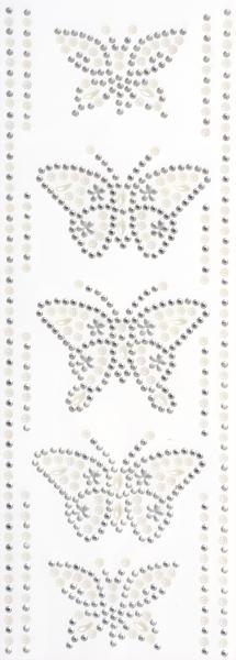 Glitzersticker "Schmetterlinge" (5 Schmetterlinge, 10 Bordüren)