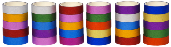 SUNNYSUE - Glitzertape "Style Uni2" 1,5 cm x 3m  (Farbe je nach Farbsortierung!)