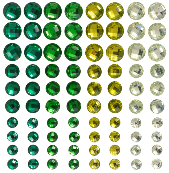 Mega Set: Selbstklebende Schmucksteine Regenbogen, 480-tlg.