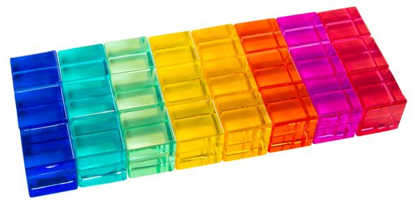 Acrylwürfel Regenbogen, 24-tlg.
