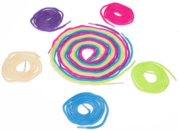 Fädelschnüre "Regenbogen 100 cm", 10tlg.