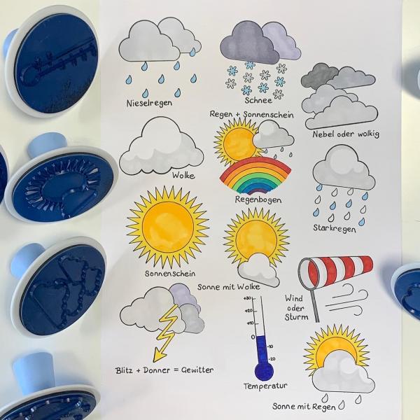 SUNNYSUE - Giant Stamps "Weather", 12pcs.