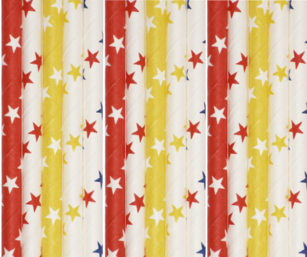 Paper Straws "Stars", 120pcs.