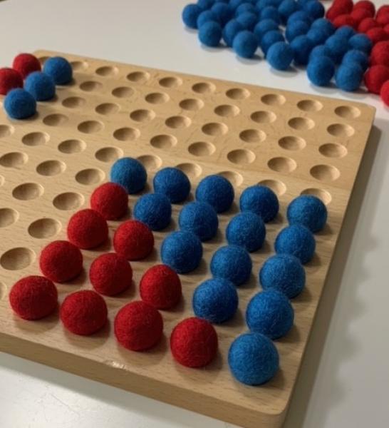 math feltballs, red-blue, 100 pcs.