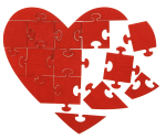 Holz-Puzzle Herz, 1Stck